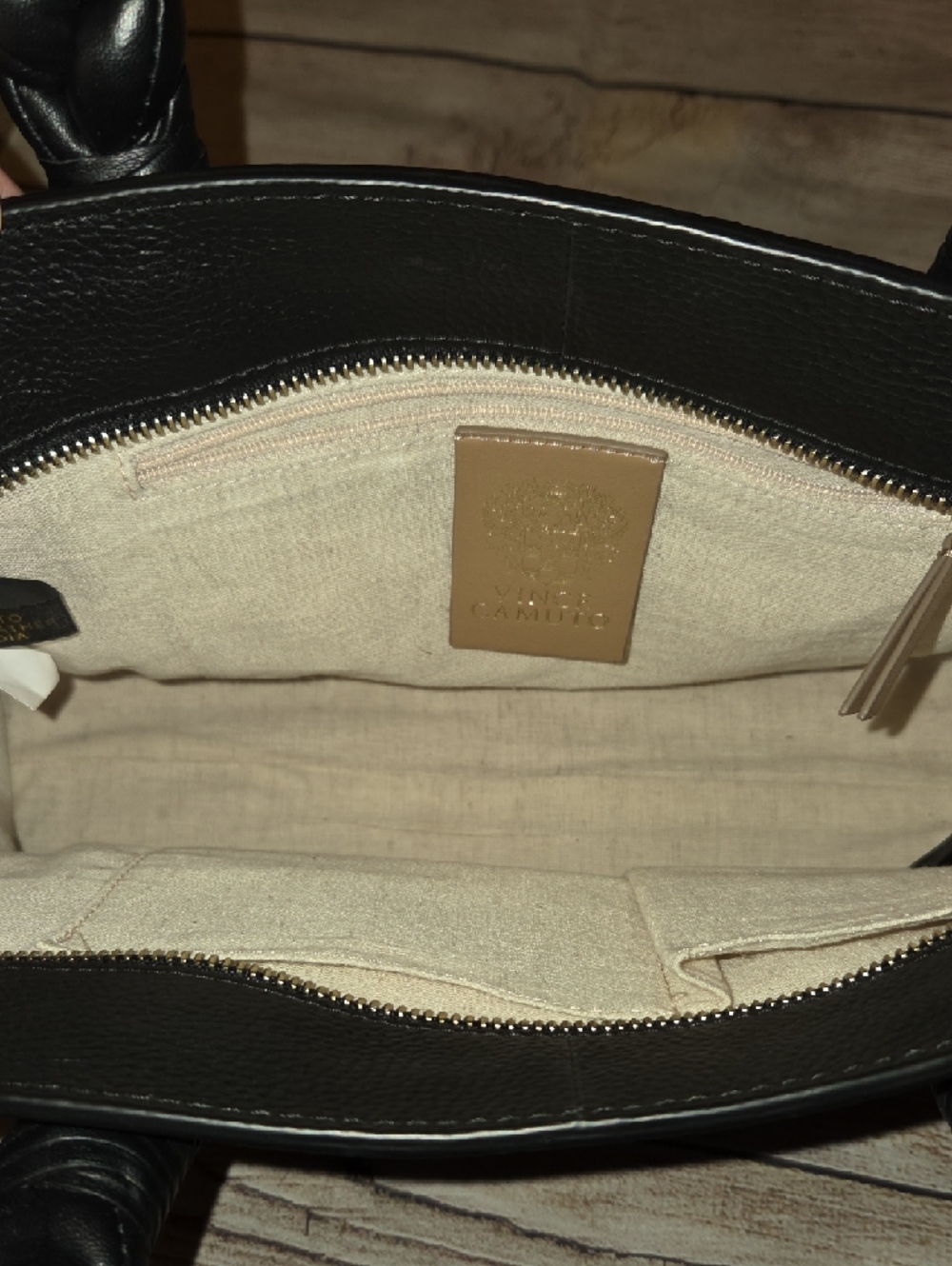 Black Vince Camuto Chlor Tote - Picture 4 of 5
